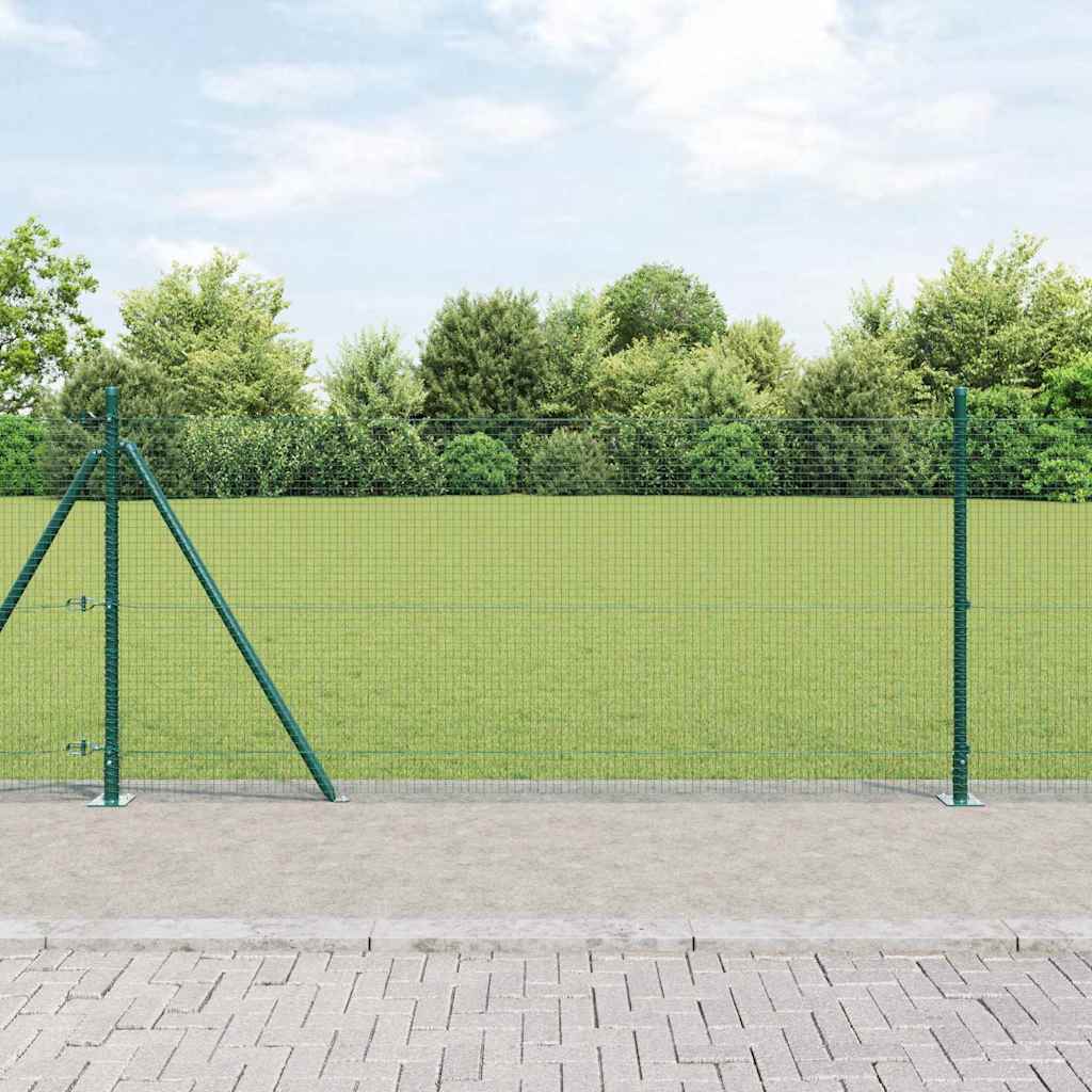 JUNG Vida Zaunpfosten Grün 50 x 0,8 m (19 x 19 mm Maschen) Stahl und PVC