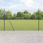 JUNG Vida Zaunpfosten Grau 10 x 1,4 m (16 x 16 mm Maschen) Stahl und PVC