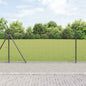 JUNG Vida Zaunpfosten Grau 25 x 0,8 m (25 x 25 mm Mesh) Stahl und PVC