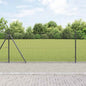 JUNG Vida Zaunpfosten Grau 50 x 0,8 m (16 x 16 mm Maschen) Stahl und PVC