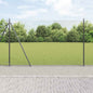 JUNG Vida Zaunpfosten Grau 50 x 1,4 m (Masche 19 x 19 mm) Stahl und PVC