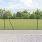 JUNG Vida Zaunpfosten Grau 50 x 1,5 m (12 x 12 mm Maschen) Stahl und PVC