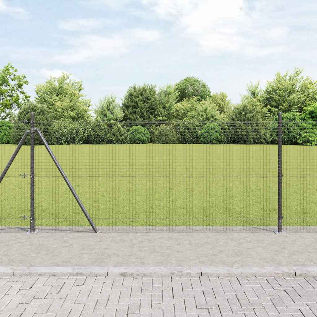 JUNG Vida Zaunpfosten Grau 100 x 0,8 m (25 x 25 mm Maschendraht)