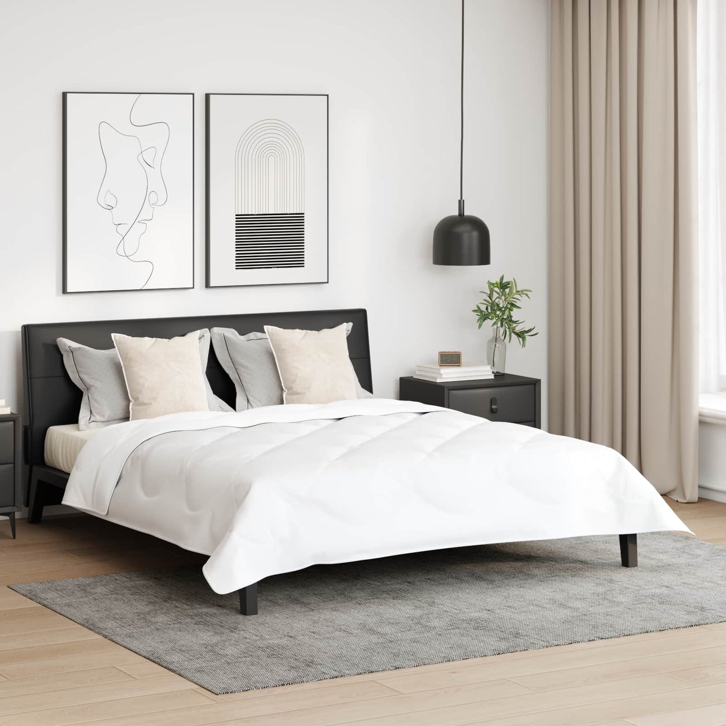JUNG Vida Kopfkissen mit Kissen 2 pcs Weiß 60 x 60 cm Baumwolle