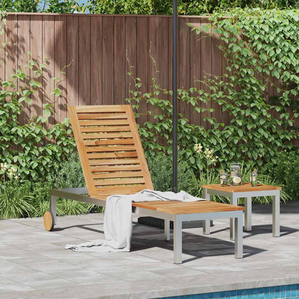 JUNG Vida Sonnenliege Öl-Natur 205 x 53 x 100 cm Massivholz Teak