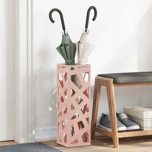 JUNG Vida Sonnenschirmhalter mit Speicher Rosa 15,5 x 15,5 x 49 cm Metall