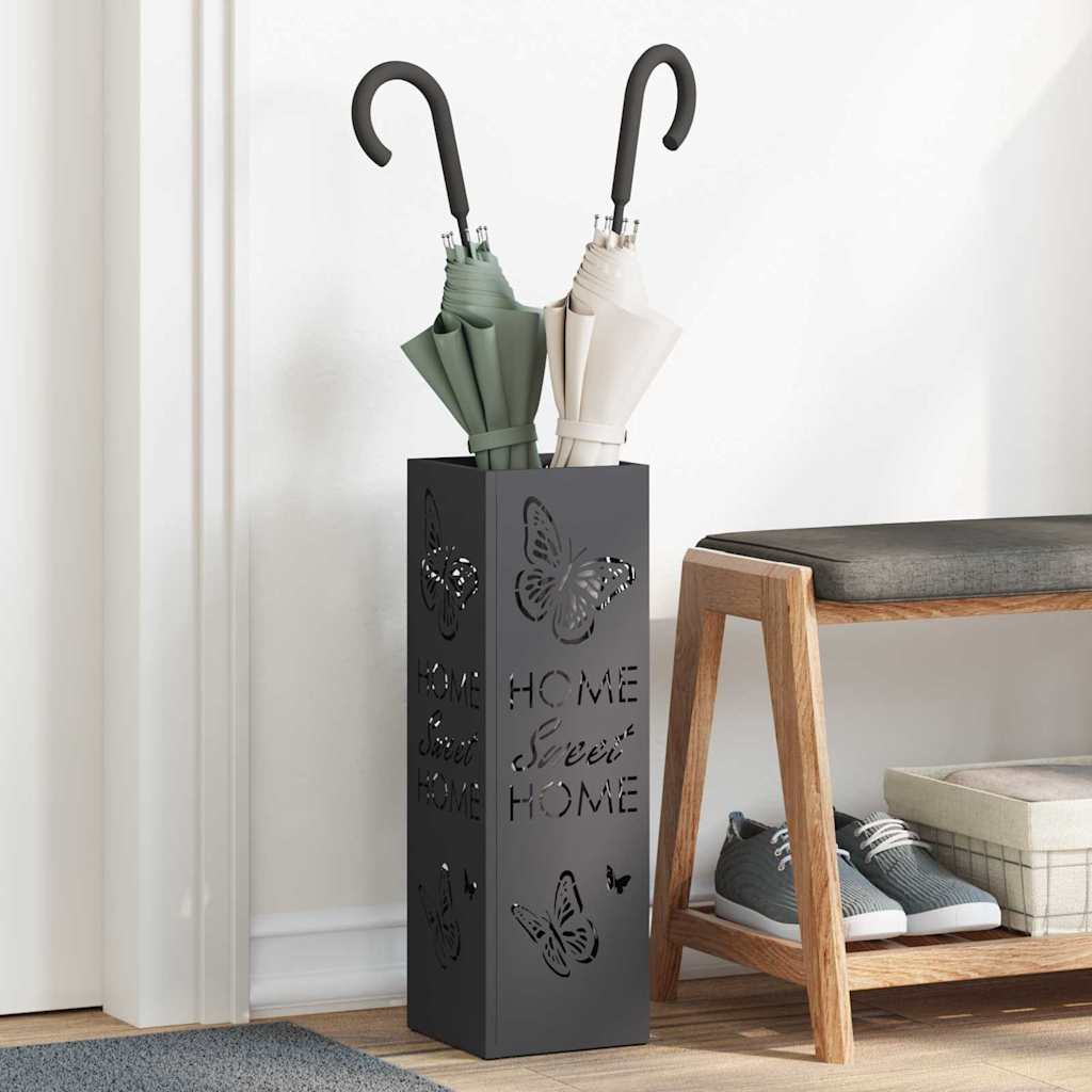 JUNG Vida Sonnenschirmhalter Schwarz 15,5 x 15,5 x 49 cm Metall