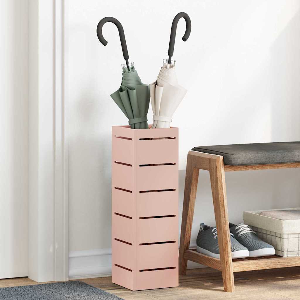 JUNG Vida Sonnenschirmhalter mit Speicher Rosa 15,5 x 15,5 x 49 cm Metall