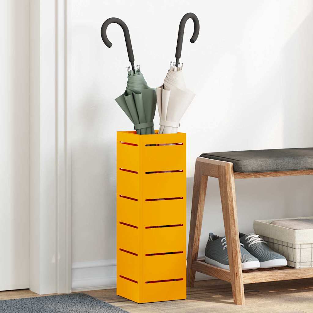 JUNG Vida Sonnenschirmhalter mit Speicher Senf 15,5 x 15,5 x 49 cm Metall