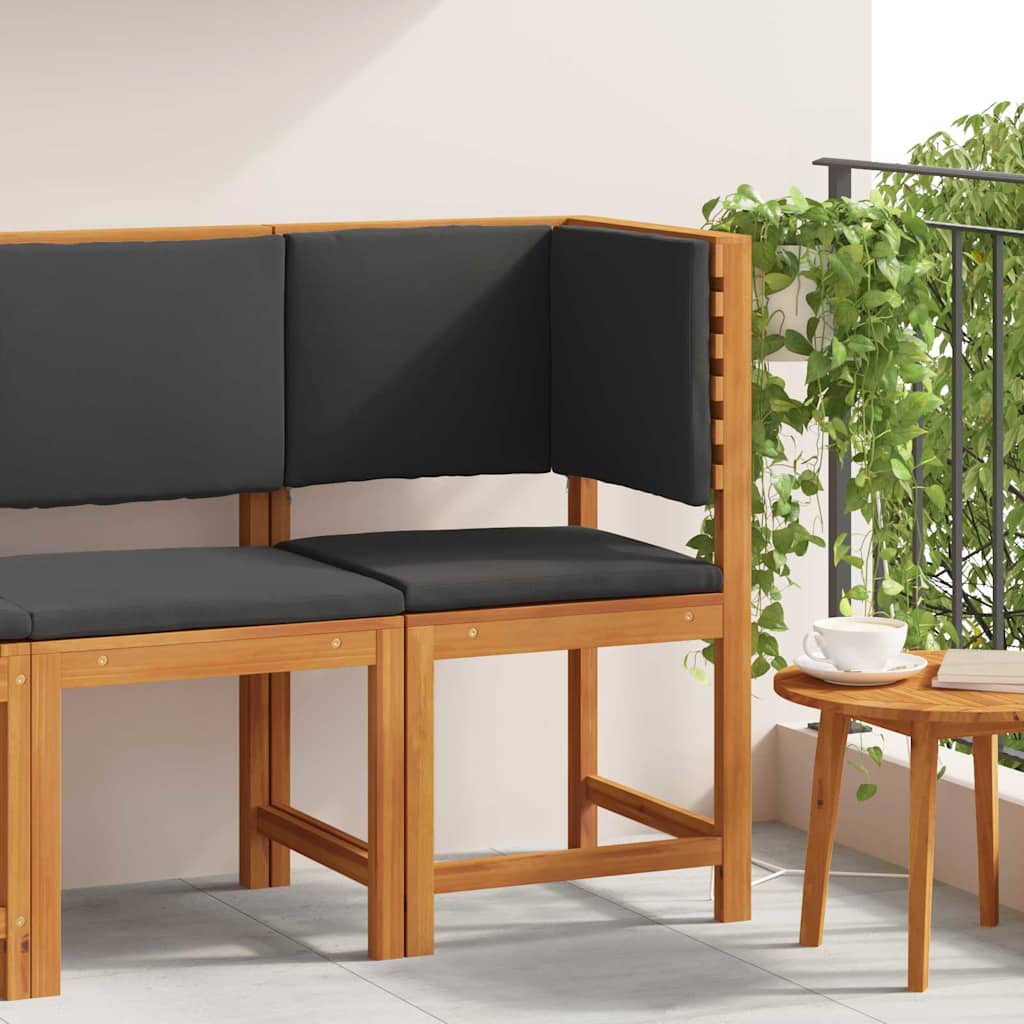 JUNG Vida Gartenstuhl mit Kissen Braun 50 x 50 x 91cm Massivholz Akazie