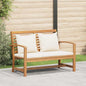 JUNG Vida Bank Braun und Creme 110 x 66 x 76 cm Massivholz Teak