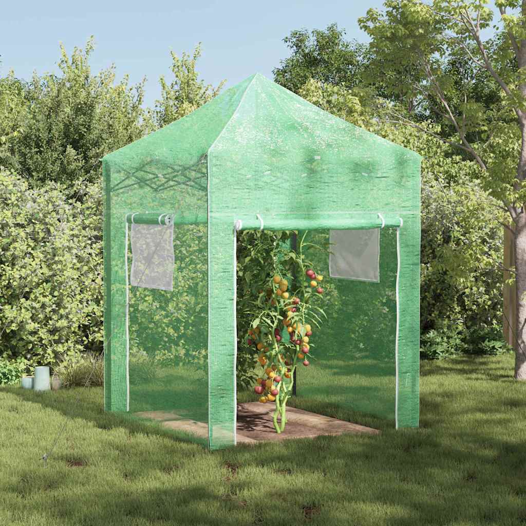 JUNG Vida Gewächshaus mit Pop-up-Rahmen Grün 200 x 200 x 300 cm Eisen