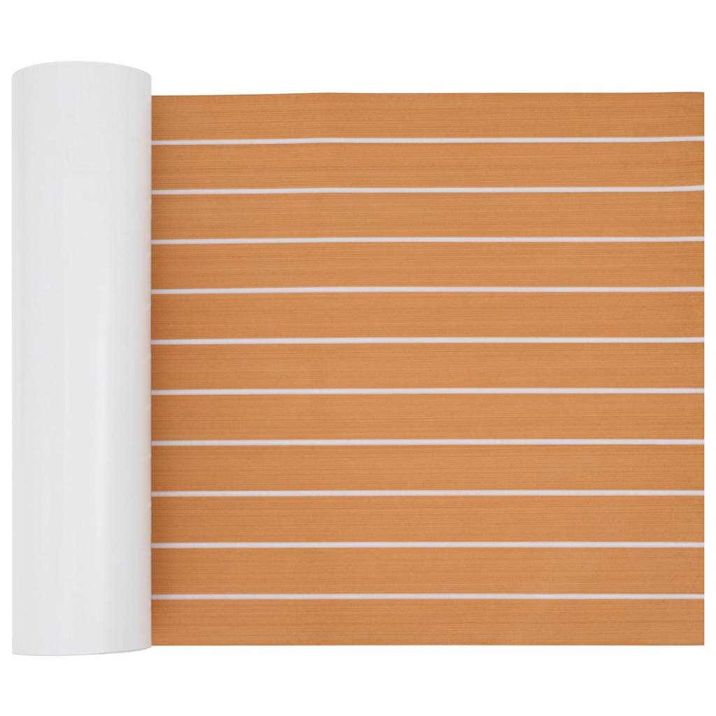 JUNG Vida Bootsmatte Gestreift Braun mit Weiß 240 x 60 x 0,5 cm EVA