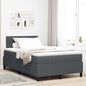 JUNG Vida Boxspringbett Dunkelgrau und Weiß 120 x 200 cm Cordstoff