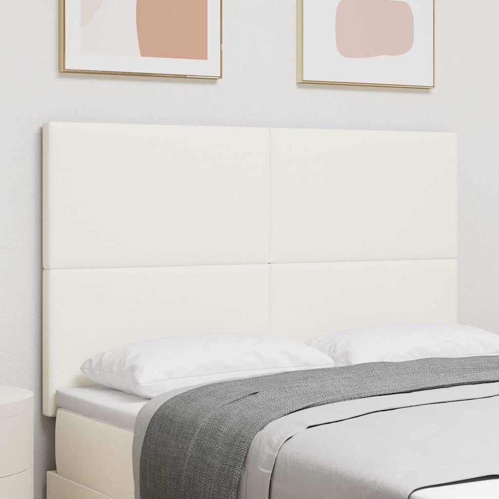 JUNG Vida Kopfteil mit Kopfteil Creme 160 cm Kunstleder