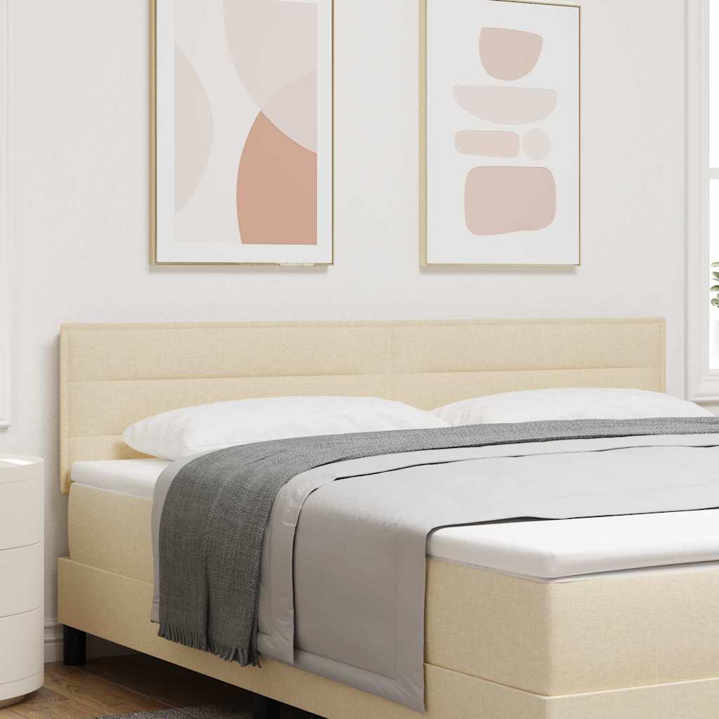 JUNG Vida LED Kopfteil mit LED-Lichtleisten Creme 180 cm Polyester