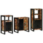 JUNG Vida Badezimmermöbel-Set mit Regal 3 pcs Massives upgecyceltes Holz