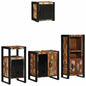 JUNG Vida Badezimmermöbel-Set mit Regal 4 pcs Massives upgecyceltes Holz