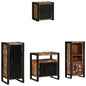 JUNG Vida Badezimmermöbel-Set mit Regal 4 pcs Massives upgecyceltes Holz