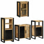 JUNG Vida Badezimmermöbel-Set mit Regal 4 pcs Braun Massivholz Mango