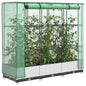 JUNG Vida Hochbeet mit Gewächshaus-Aufsatz Rattan-Optik 120x40x123 cm