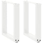 JUNG Vida Couchtischbeine U-Form 2 Stk. Weiß 28x(42-43) cm Stahl