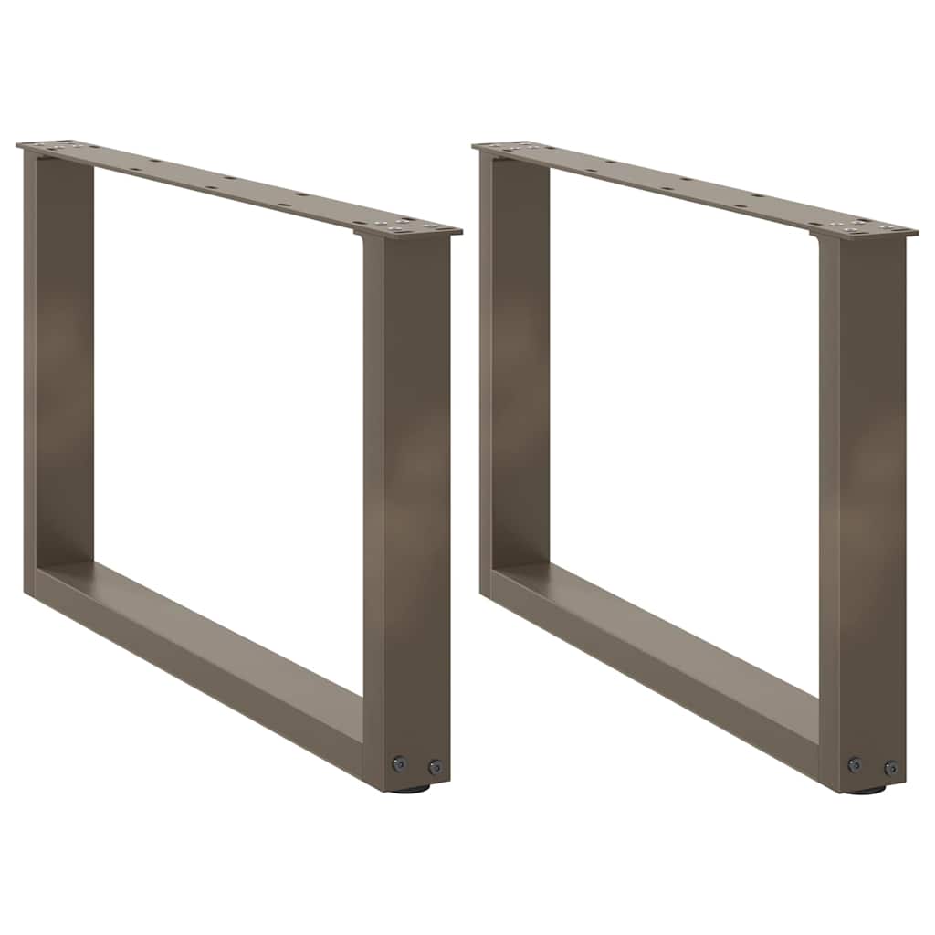 JUNG Vida Couchtischbeine U-Form 2 Stk. Naturstahl 60x(42-43) cm Stahl