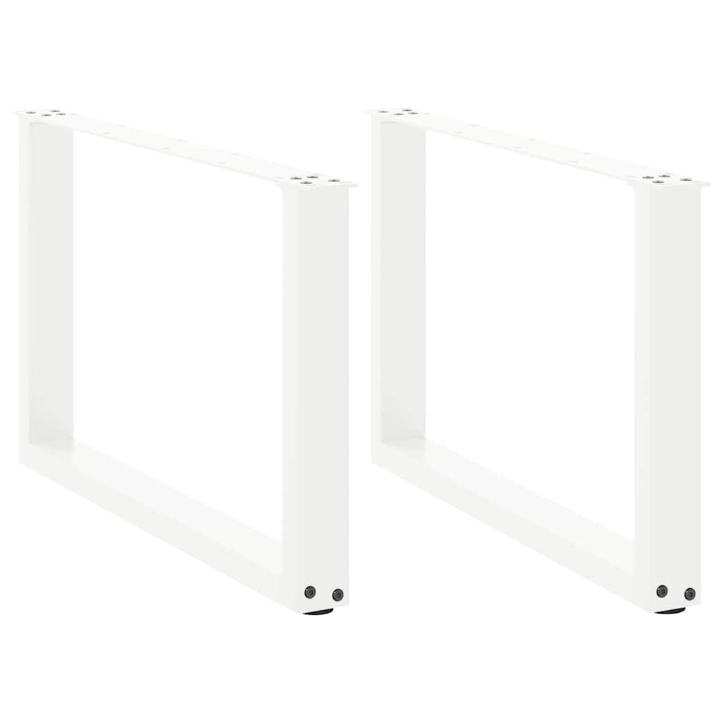 JUNG Vida Couchtischbeine U-Form 2 Stk. Weiß 70x(42-43) cm Stahl