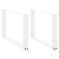 JUNG Vida Couchtischbeine U-Form 2 Stk. Weiß 70x(42-43) cm Stahl