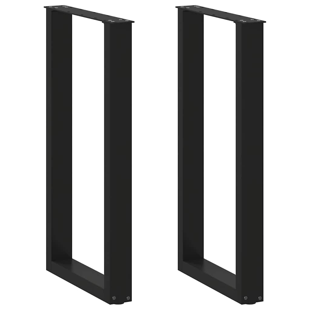 JUNG Vida Bartischbeine U-Form 2 Stk. Schwarz 40x(90-91) cm Stahl