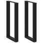 JUNG Vida Bartischbeine U-Form 2 Stk. Schwarz 40x(90-91) cm Stahl