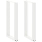 JUNG Vida Bartischbeine U-Form 2 Stk. Weiß 40x(90-91) cm Stahl