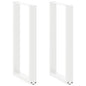 JUNG Vida Bartischbeine U-Form 2 Stk. Weiß 50x(90-91) cm Stahl