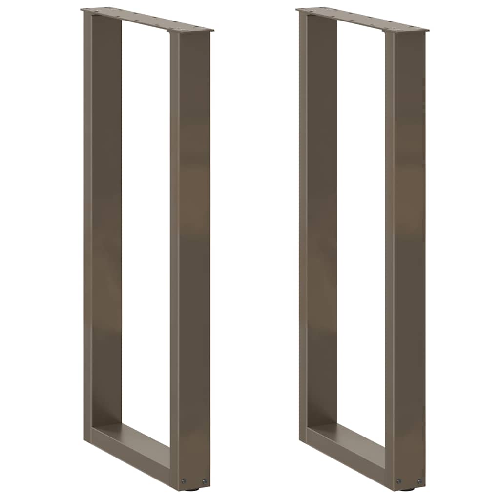 JUNG Vida Bartischbeine U-Form 2 Stk. Naturstahl 50x(100-101) cm Stahl