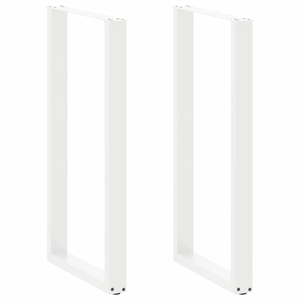 JUNG Vida Bartischbeine U-Form 2 Stk. Weiß 60x(110-111) cm Stahl
