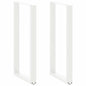 JUNG Vida Bartischbeine U-Form 2 Stk. Weiß 60x(110-111) cm Stahl