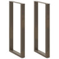 JUNG Vida Bartischbeine U-Form 2 Stk. Naturstahl 60x(110-111) cm Stahl