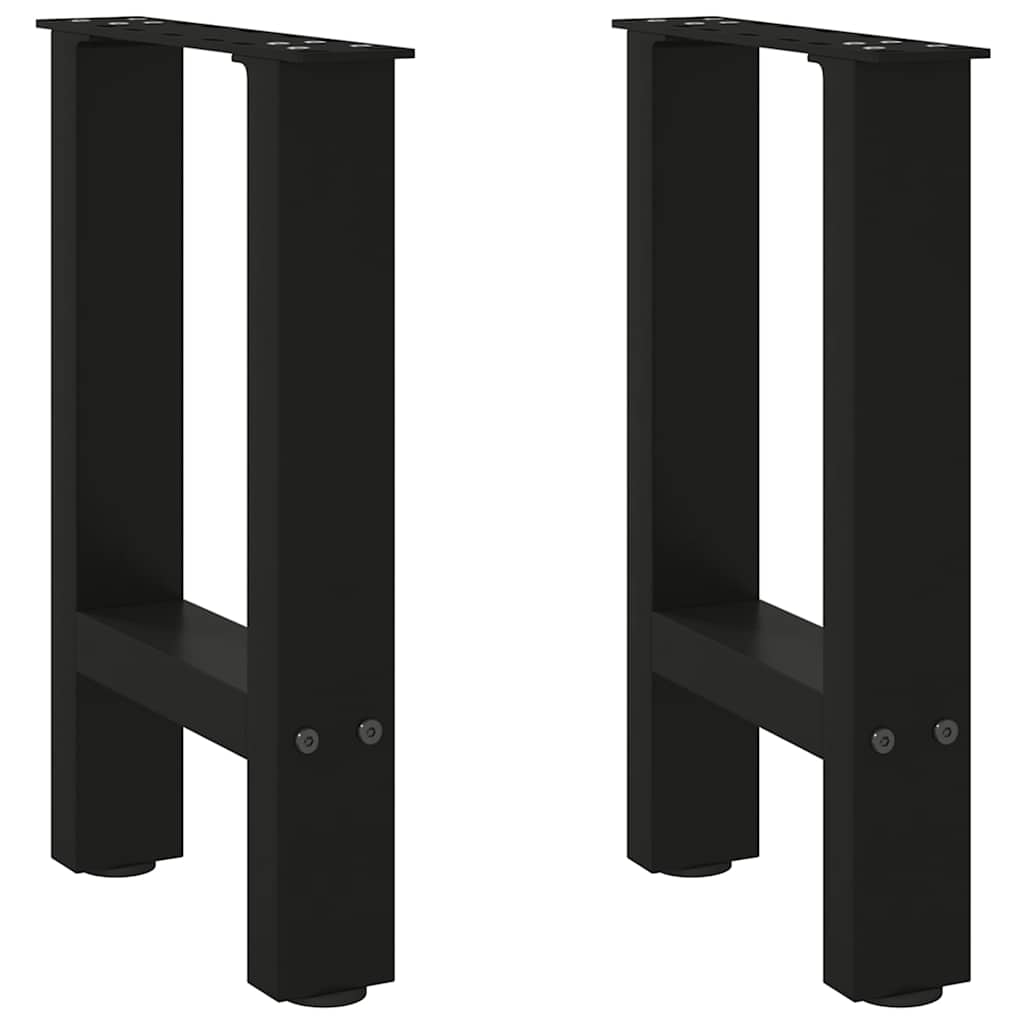 JUNG Vida Couchtischbeine Schwarz 2 Stk. 38x(42-43) cm Stahl