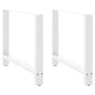 JUNG Vida Esstischbeine Weiß 2 Stk. 90x(72-73) cm Stahl