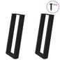 JUNG Vida Konsolentischbeine U-Form 2 Stk. Schwarz 38x(72-73) cm Stahl