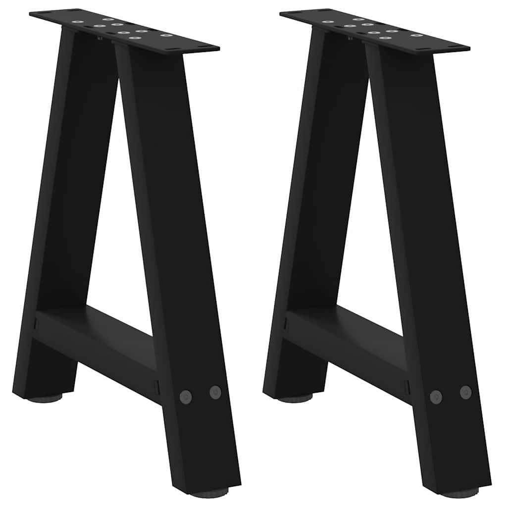 JUNG Vida Couchtischbeine A-Form 2 Stk. Schwarz 50x(42-43) cm Stahl
