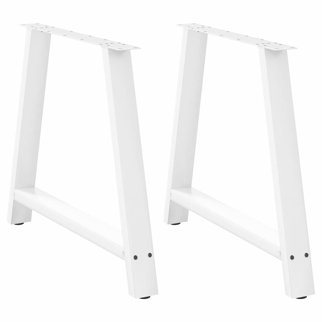 JUNG Vida Esstischbeine A-Form 2 Stk. Weiß 90x(72-73) cm Stahl