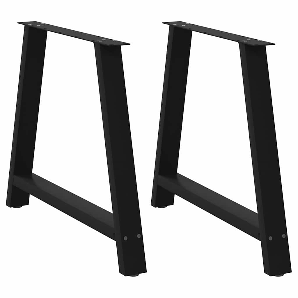 JUNG Vida Esstischbeine A-Form 2 Stk. Schwarz 100x(72-73) cm Stahl