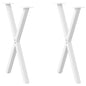 JUNG Vida Esstischbeine X-Form 2 Stk. Weiß 50x(72-73) cm Stahl