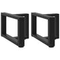 JUNG Vida Couchtischbeine T-Form 2 Stk. Schwarz 50x25x(30-31) cm Stahl