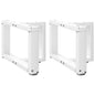 JUNG Vida Couchtischbeine T-Form 2 Stk. Weiß 50x25x(30-31) cm Stahl