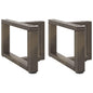 JUNG Vida Couchtischbeine T-Form 2 Stk. Naturstahl 50x25x(30-31) cm Stahl