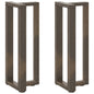JUNG Vida Konsolentischbeine T-Form 2 Stk. Naturstahl 38x25x(72-73) cm