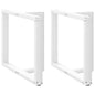 JUNG Vida Esstischbeine T-Form 2 Stk. Weiß 100x35x(72-73) cm Stahl