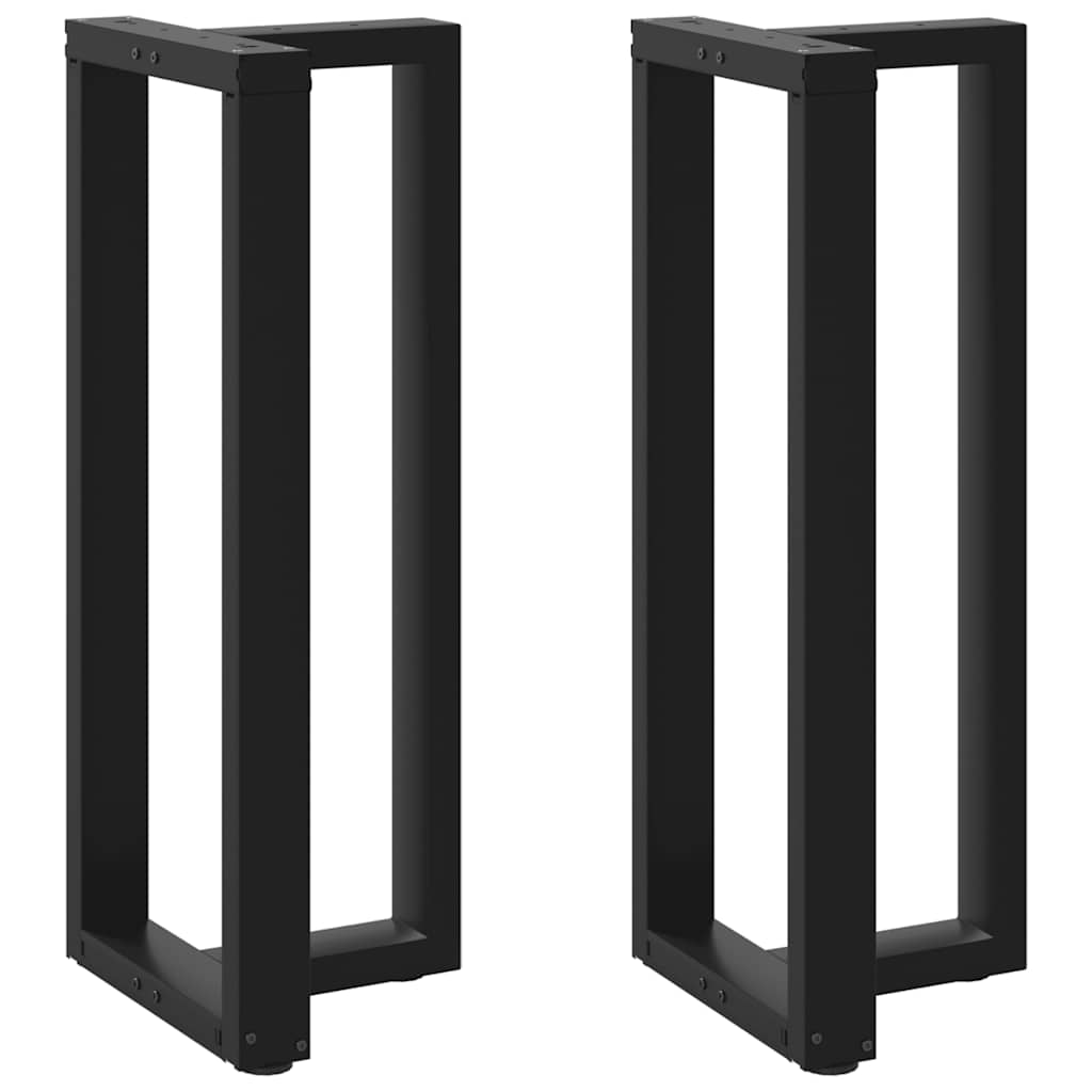 JUNG Vida Bartischbeine T-Form 2 Stk. Schwarz 40x35x(100-101) cm Stahl